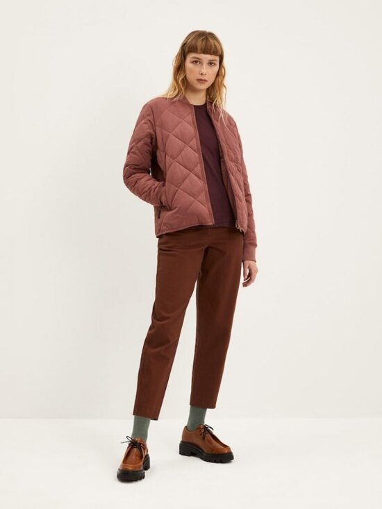 Frank & Oak Jackets & Blazers - Frank & Oak | The Skyline Reversible Quilted Bomber in Rustic Brown | Small